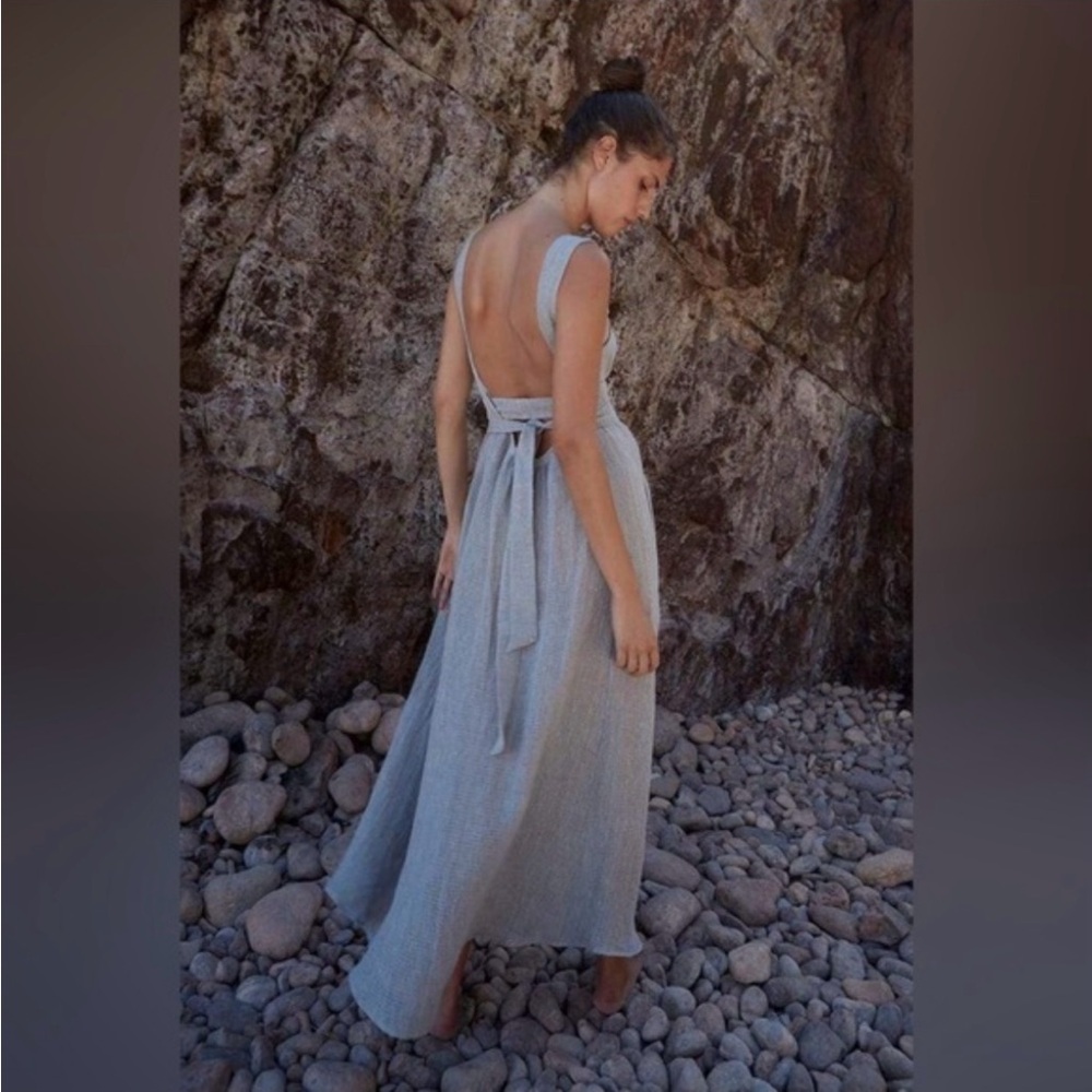 Le Kasha Assiout Linen Dress - Natural size XS